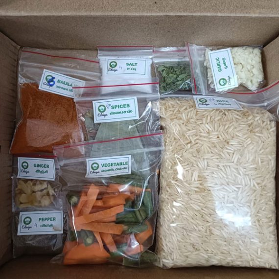 <span id="prdtsize">Cooking Kit for</span><br> Vegetable Biryani